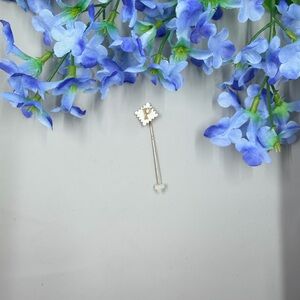 Vintage Mother of Pearl Silver Pin with P Initial